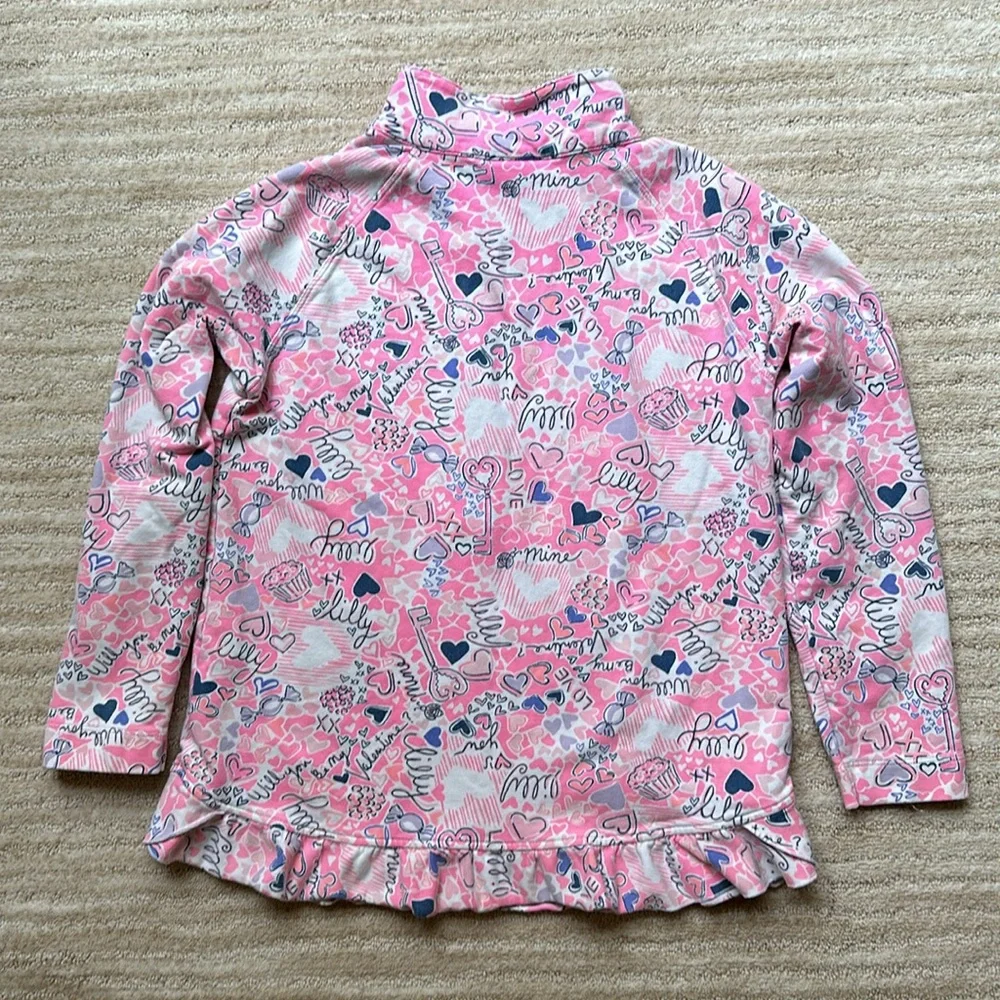 Lilly Pulitzer Girls 8-10 Skipper Popover Valentines Day Heart Print XL (12-14)